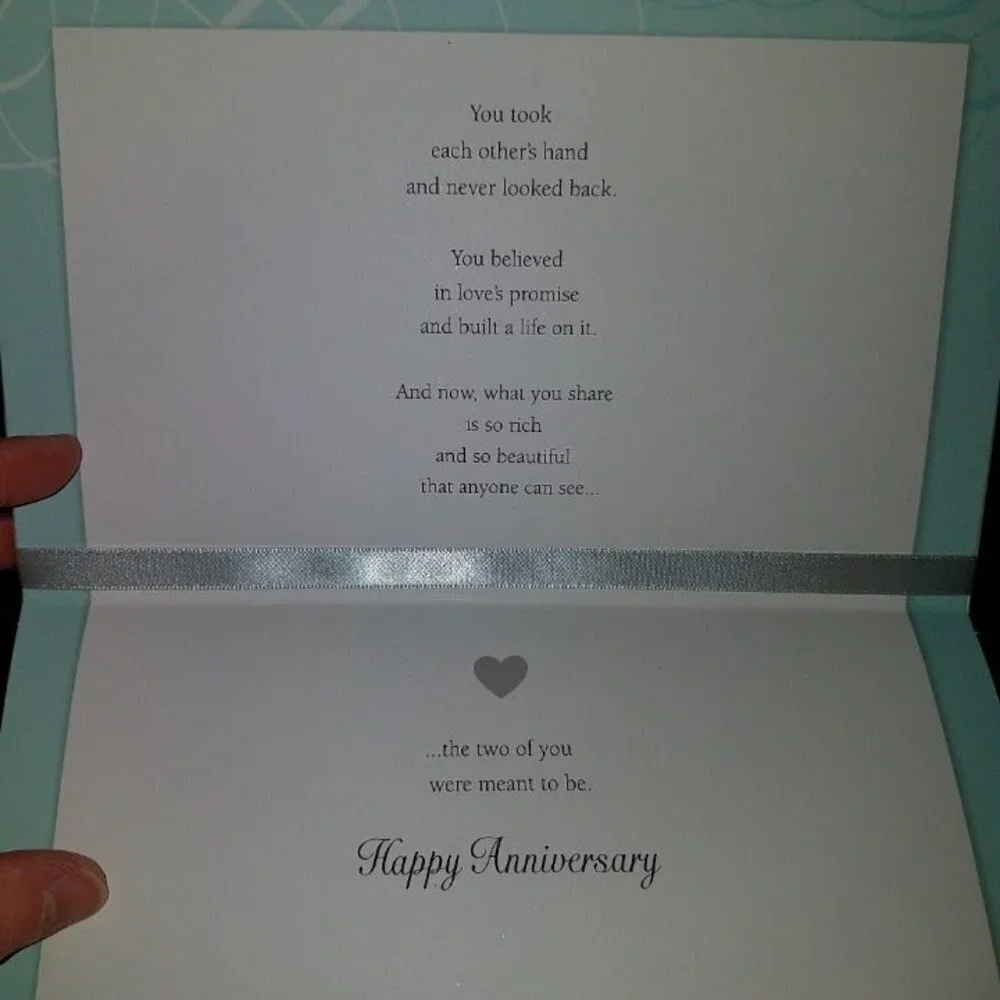 (2) 25th Anniversary Greeting Cards Lot Congratulations Silver Celebration